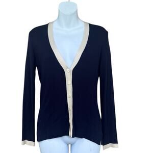 Blunauta Elegant Navy and Cream Women's Cardigan